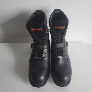 Harley Davidson Faded Glory Women's Motorcycle Black Boots Size 10
